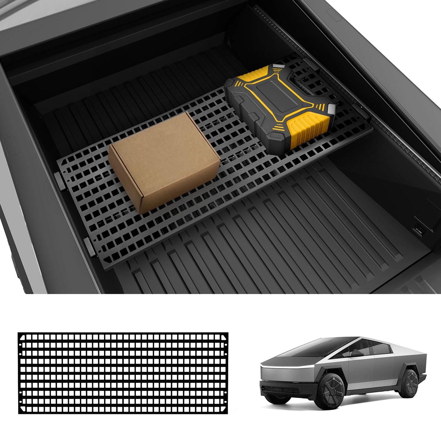 Rear Trunk L-Track Molle Cargo Shelf Rack for Cybertruck Molle Cargo Shelf