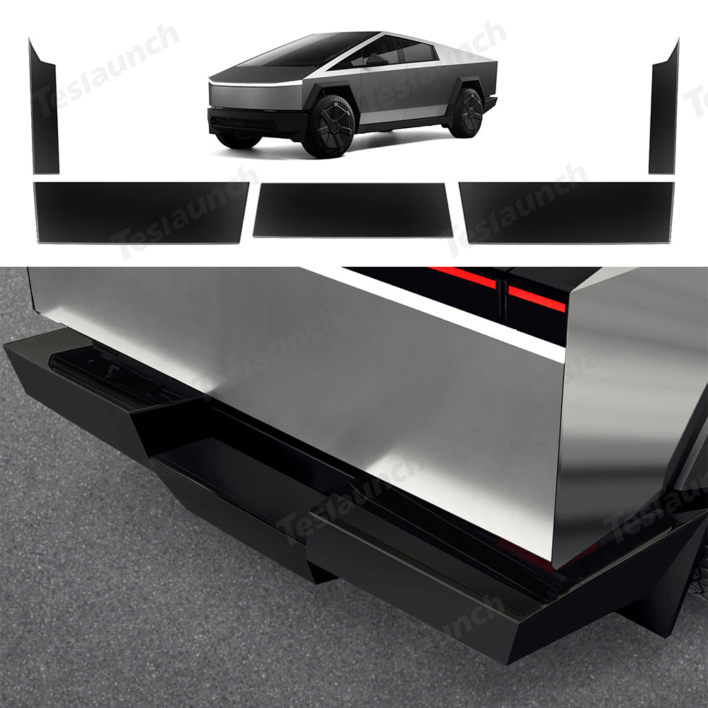 Rear Bumper Protectors for Cybertruck Black