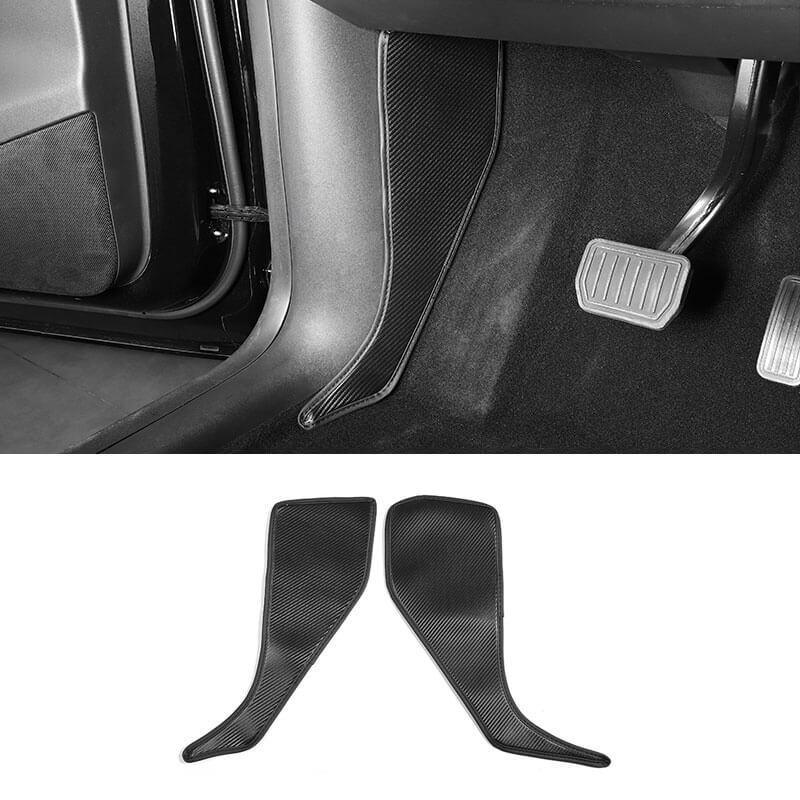 Model 3/Y Center Console Side Protection Mat Accessories (2017-2023) Carbon Fiber Black Pattern Model Y Dead Pedal Side