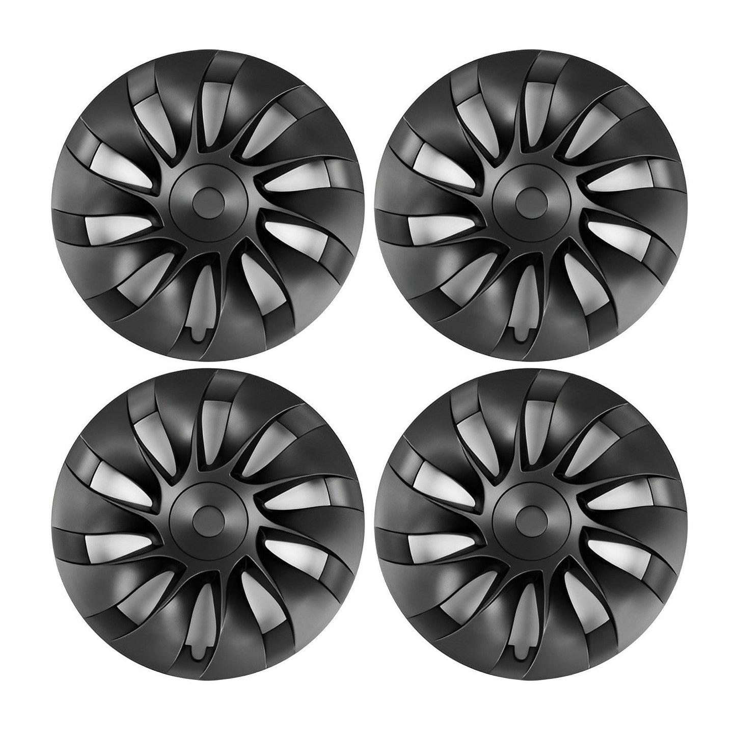 Model Y Induction Style Wheel Hub Caps - Performance Wheel HubCaps (4 Pcs) Model Y 20" (4 Pcs) Matte Black