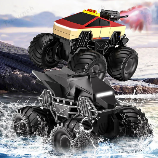 1:20 Scale Cybertruck-Inspired Amphibious RC Toy Car — 4WD Off-Road All-Terrain Truck
