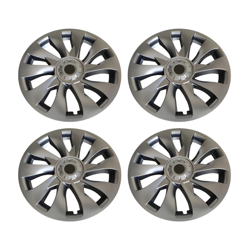 Model 3 Performance Style Wheel Hub Caps - 18" Uberturbine Style Wheel Hubcap (4 Pcs) for Tesla Model 3 18" (4 Pcs) Matte Grey