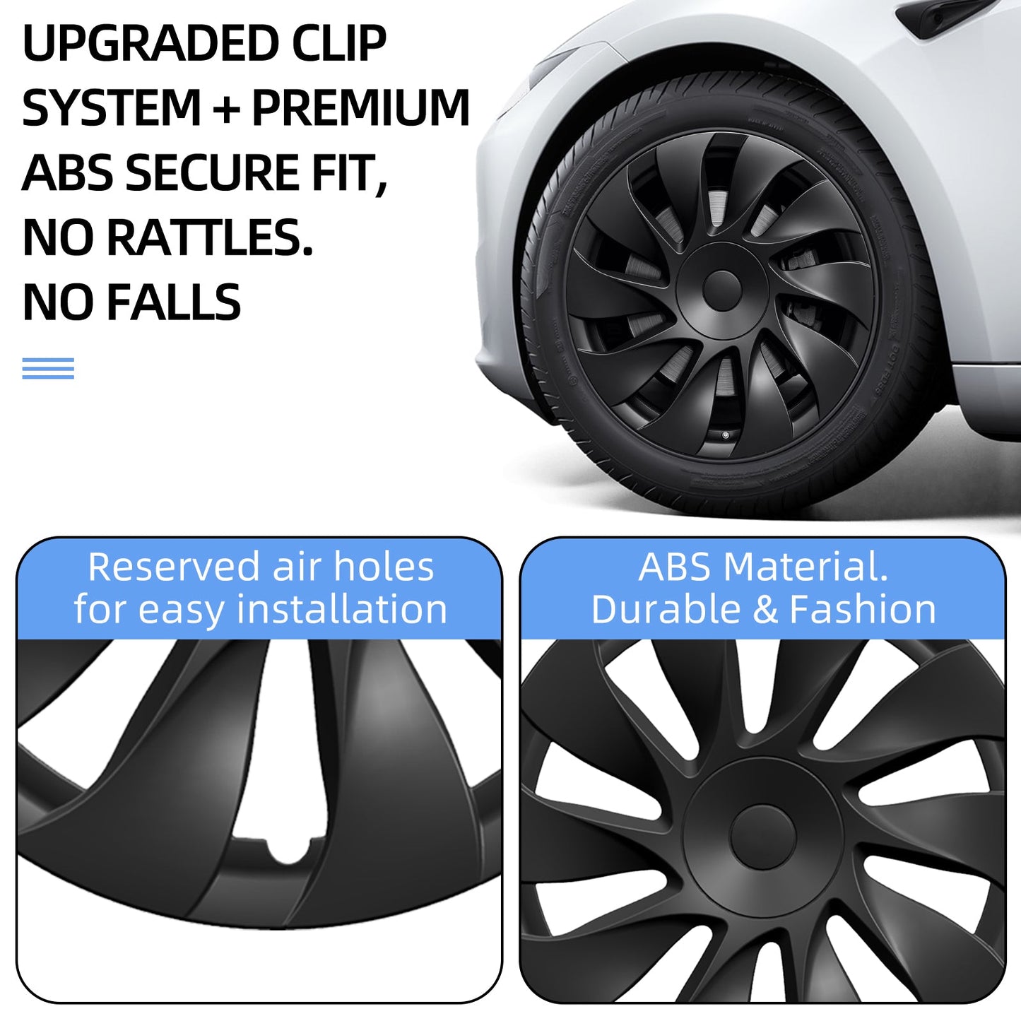 18" Cyclone Wheel Covers For Tesla Model 3
