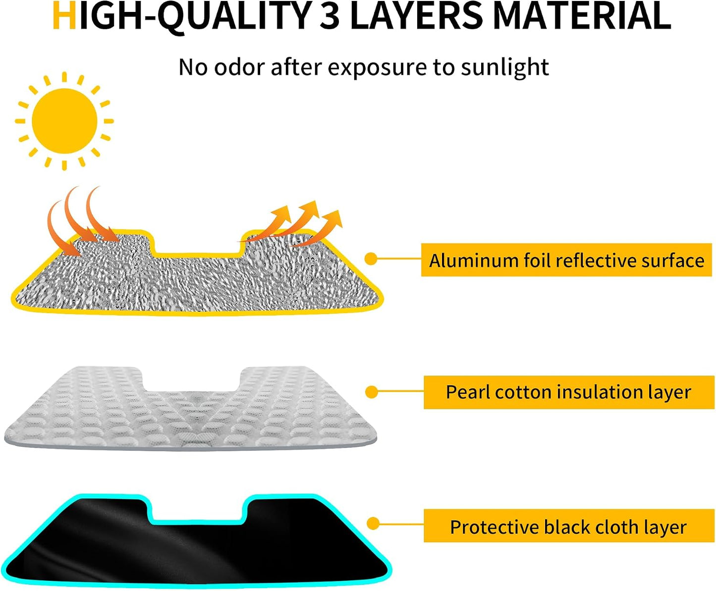 Foldable Front Windshield Sunshade For Tesla Cybertruck