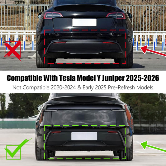 Strong Fastnes Black Rear Bumper Diffuser for Model Y Juniper 2025-2026