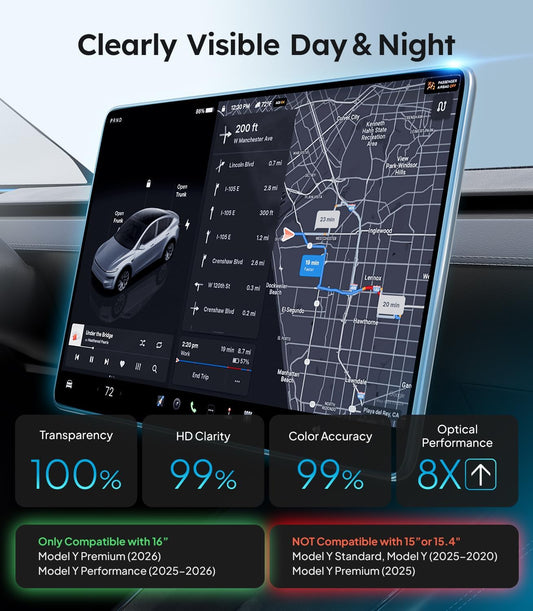 Tempered Glass Screen Protector Protector For Tesla Model Y/3/X/S/Cybertruck