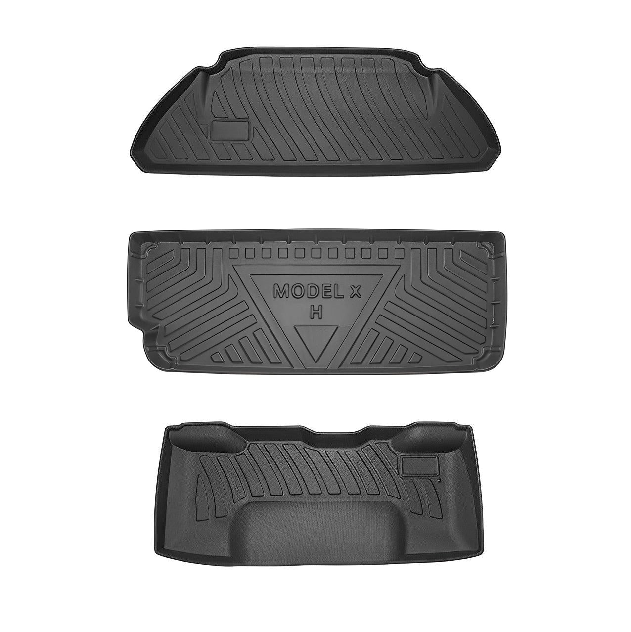 Model X Floor Mats Trunk Mat Cargo Liner for All Weather for Tesla(2015-2020) Model X (2015-2020) Frunk & Trunk Mat (2-3 PCS)