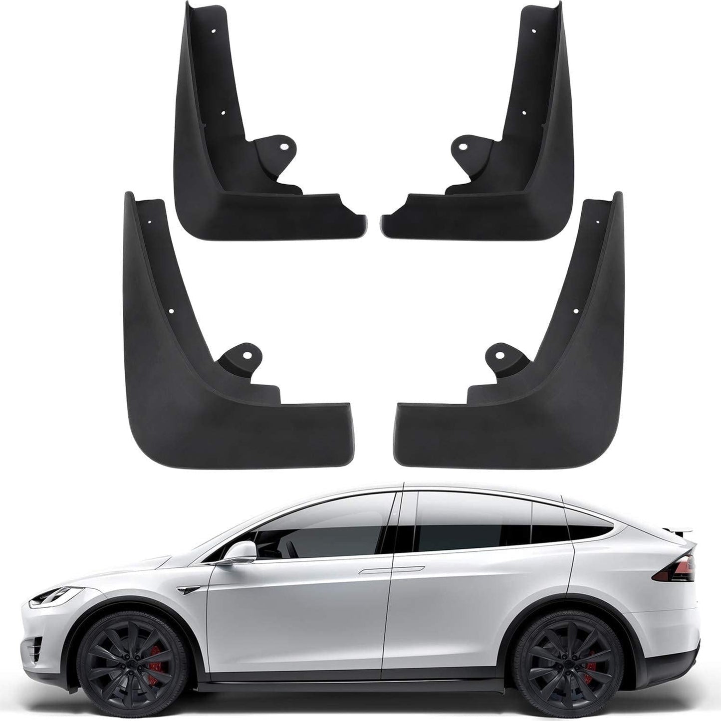 Mud Flaps Splash Guards For Tesla Model X (4 Pcs) (2015-2020)