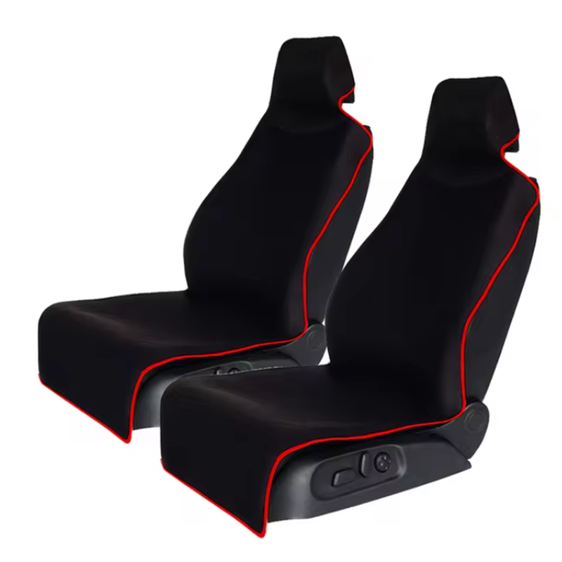 Non-Slip Neoprene Waterproof Seat Cover - Fits All Cars Red Edge 2 Pcs