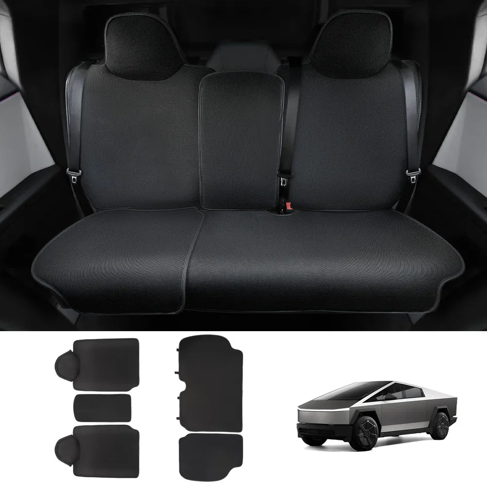 Breathable Mesh Seat Cover Set for Tesla Cybertruck 2024+ Rear Row (5-Piece Set)