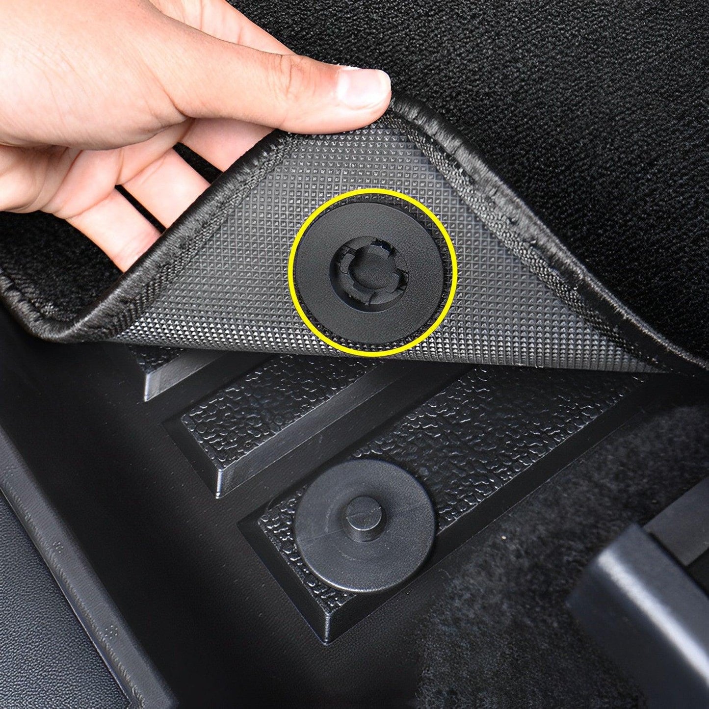 All Weather Double Layer Flocking TPE Floor Mats For Tesla Model 3 (2021-2023)