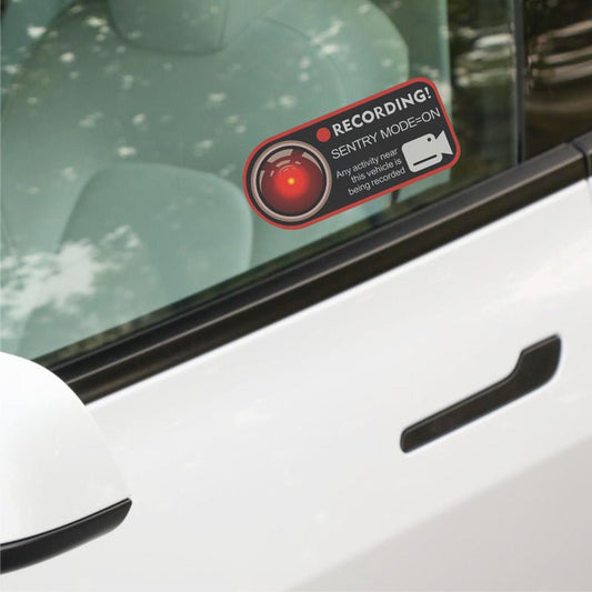 Anti-Theft Warning Sentry Mode Clings (4pcs) for Tesla