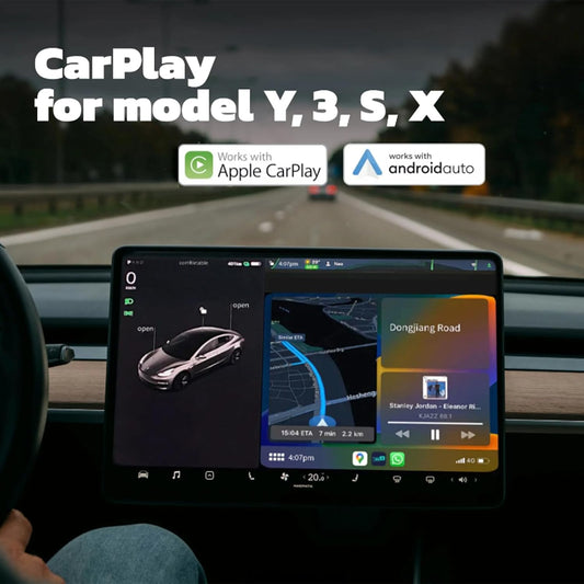 Portable Android Auto Apple Carplay Adapter For Telsa Model 3/X/Y/S