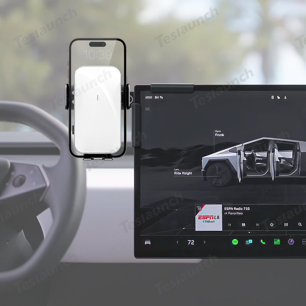 Magnetic Phone Holder for Cybertruck Solar Charging White