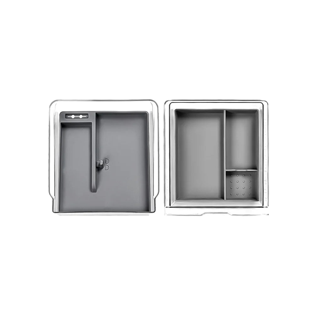 Center Console Storage Box Organizer for Tesla 2024 Model 3 Highland Full Set (Center Console & Armrest Box) Grey