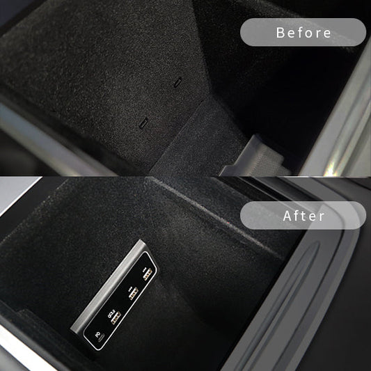 Console USB Hub (Dual Type-C) For Tesla Model 3/Y/S/X