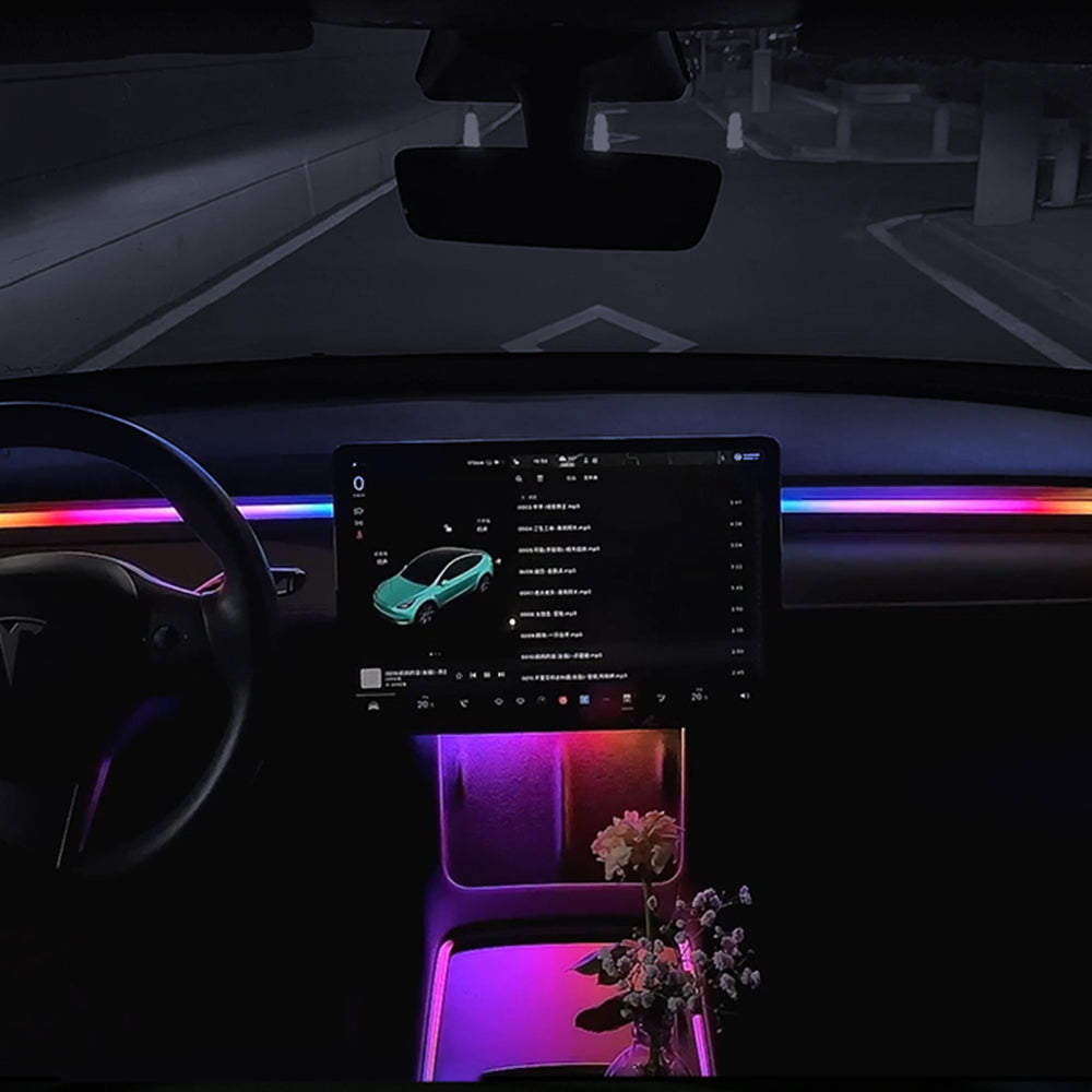 Dashboard Streamer Ambient Light For Telsa Model 3 Y Dashboard+Under screen light