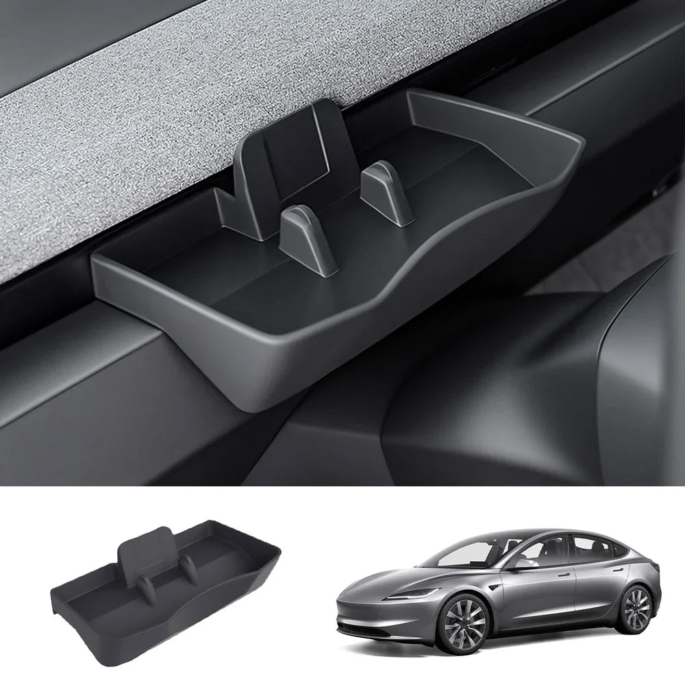 Dashboard Storage Tray & Multi-Use Holder for Tesla Model Y Juniper 2025+/Model 3 Highland 2024+ Model 3 Highland 2024+