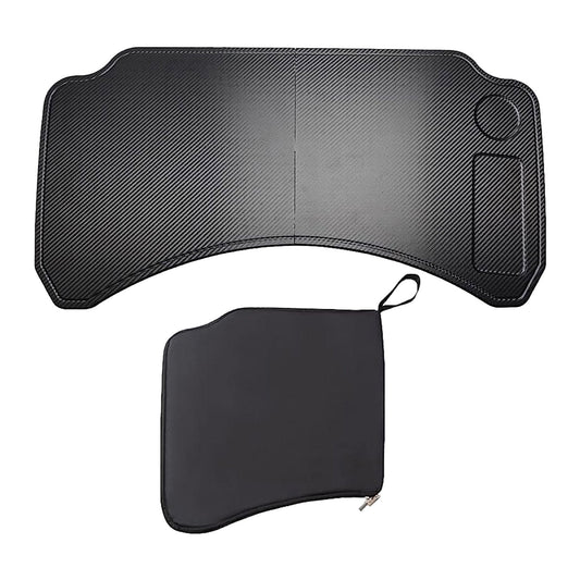 Foldable Carbon Fiber Car Laptop Tray Desk Food Table For Tesla Model 3/Y Style A