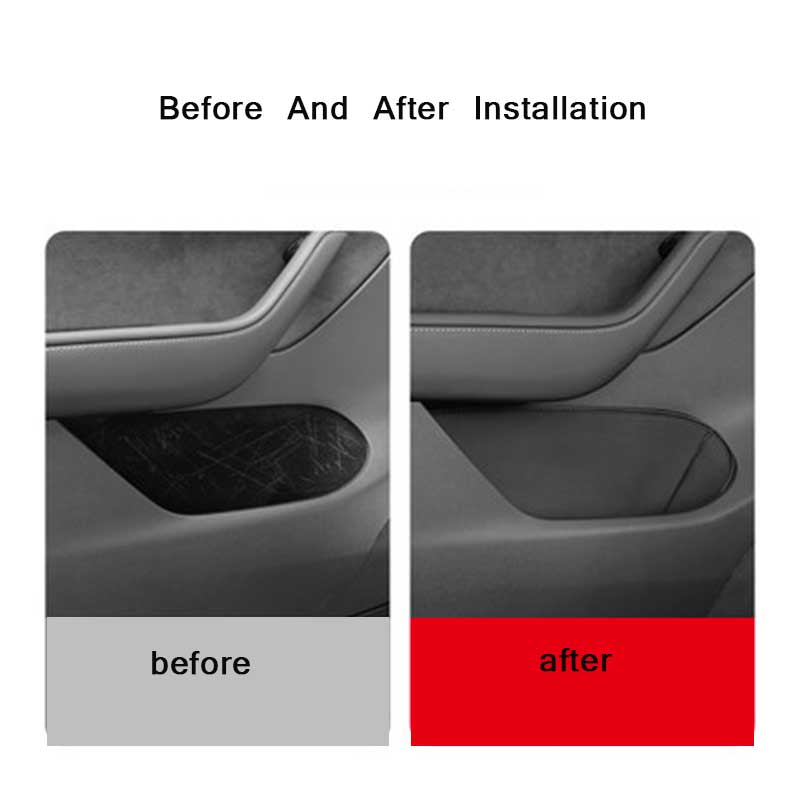 Leather Door Side Storage Bag Tray Organizer for Tesla Model Y