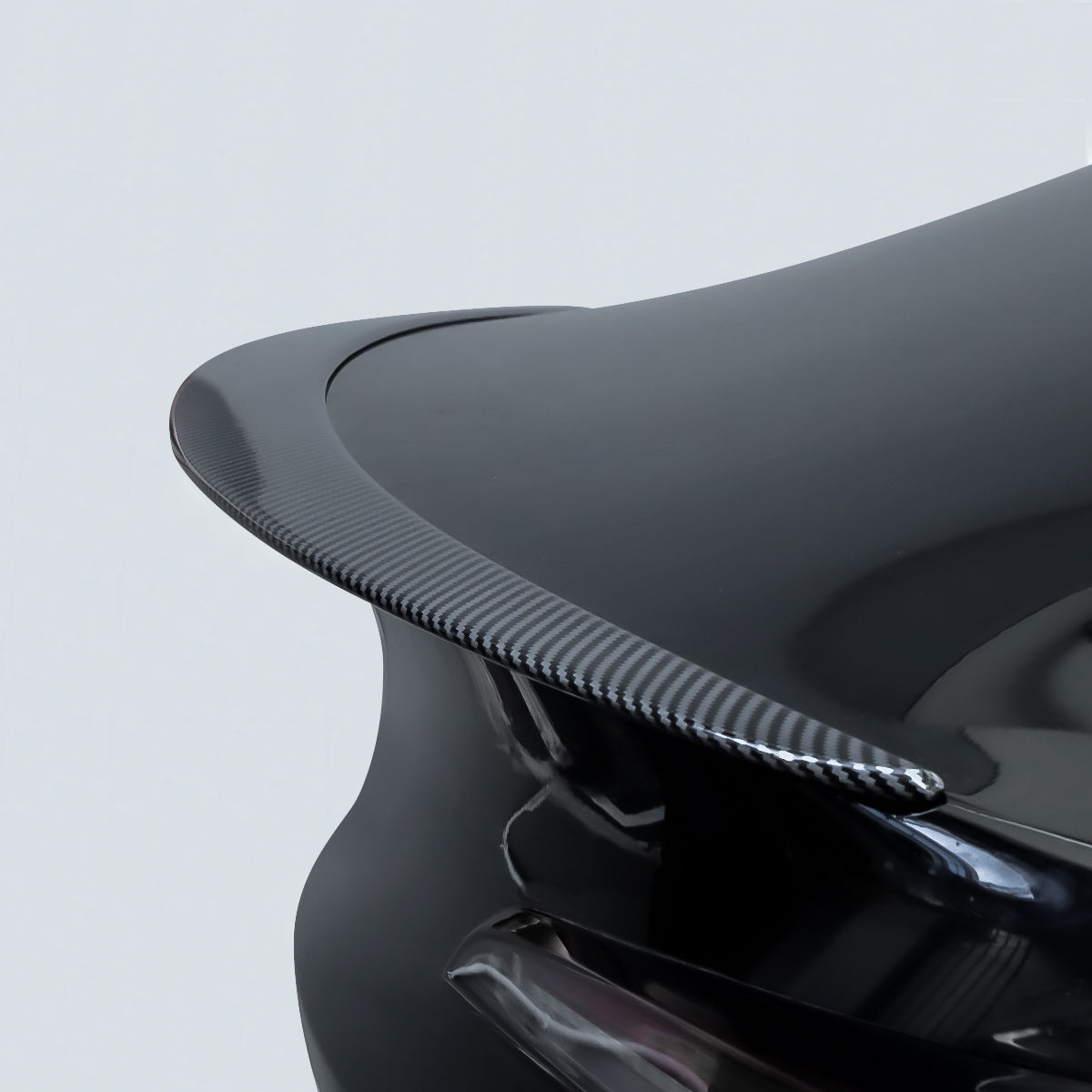 Performance Spoiler For Tesla 2024 Model 3 Highland Glossy Carbon Fiber Texture