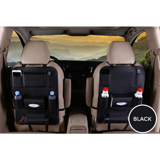 Premium Leather Car Seat Back Organizer for Tesla Model S/3/X/Y
