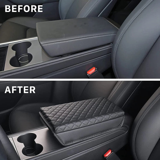 Anti-scratch PU Leather Armrest Cover For Tesla Model 3/Y