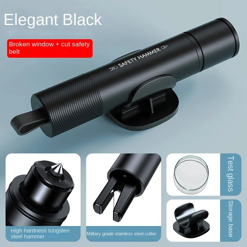 Car Window Breaker Seatbelt Cutter Tool Car Cane Hammer For Emergency A10black