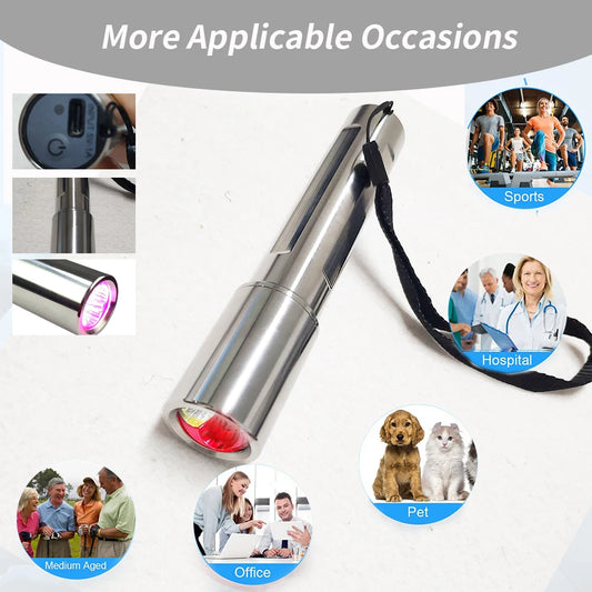 Portable Red Light Therapy Flashlight For Tesla EV Car Emergency