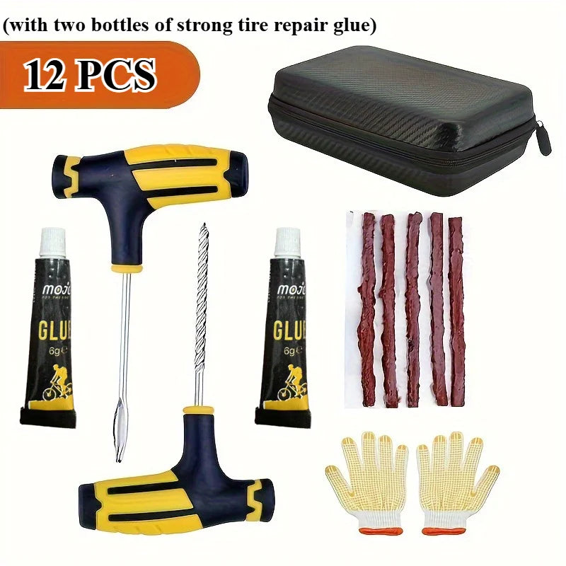 Portable Repair Tire Plug Kit With Rubber Nail For Autos, EVs ,Cars