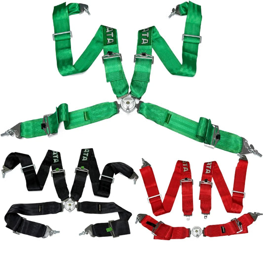 Racing Harness Seat Belt 3" 4 Point Quick Release Nylon Safety Strap