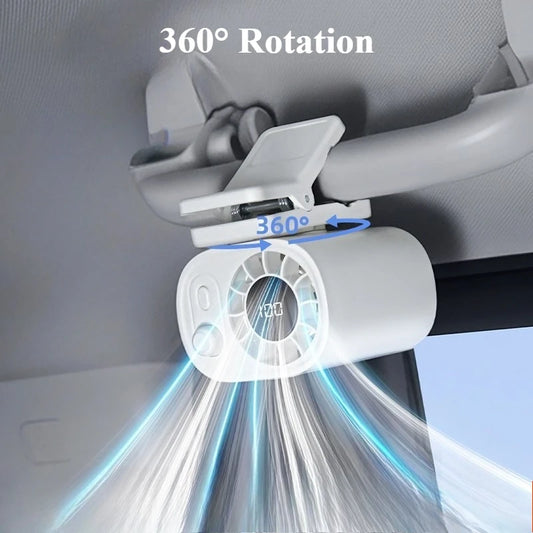USB Rechargeable Small Portable EV Car Clip Fan for All Cars