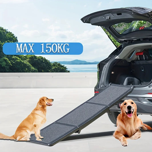 Long Folding Pet Dog Ramp for EV Cars Trucks SUVs