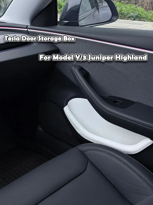 Waterproof TPE Door Organizer Bin for Tesla Model 3 Highland Y Juniper