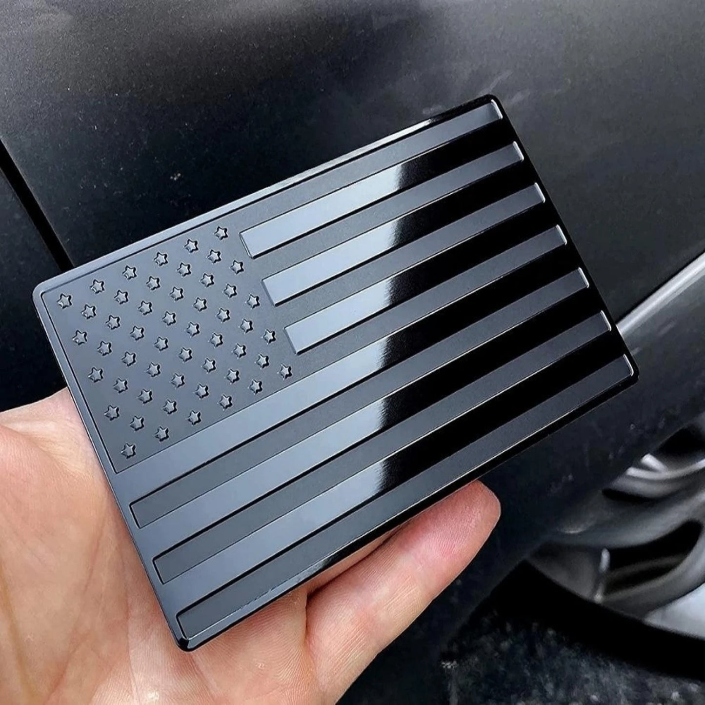 Durable Aluminum American Flag Emblem For Tesla and Ev Cars