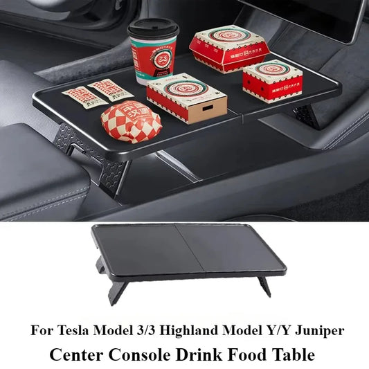 Mini Portable Foldable Tray Table Food Drink Desk for Tesla Model 3 Y