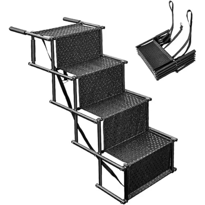 Portable Folding 4 Steps Dog Ramps for EV Car SUV Truck Dog Stair
