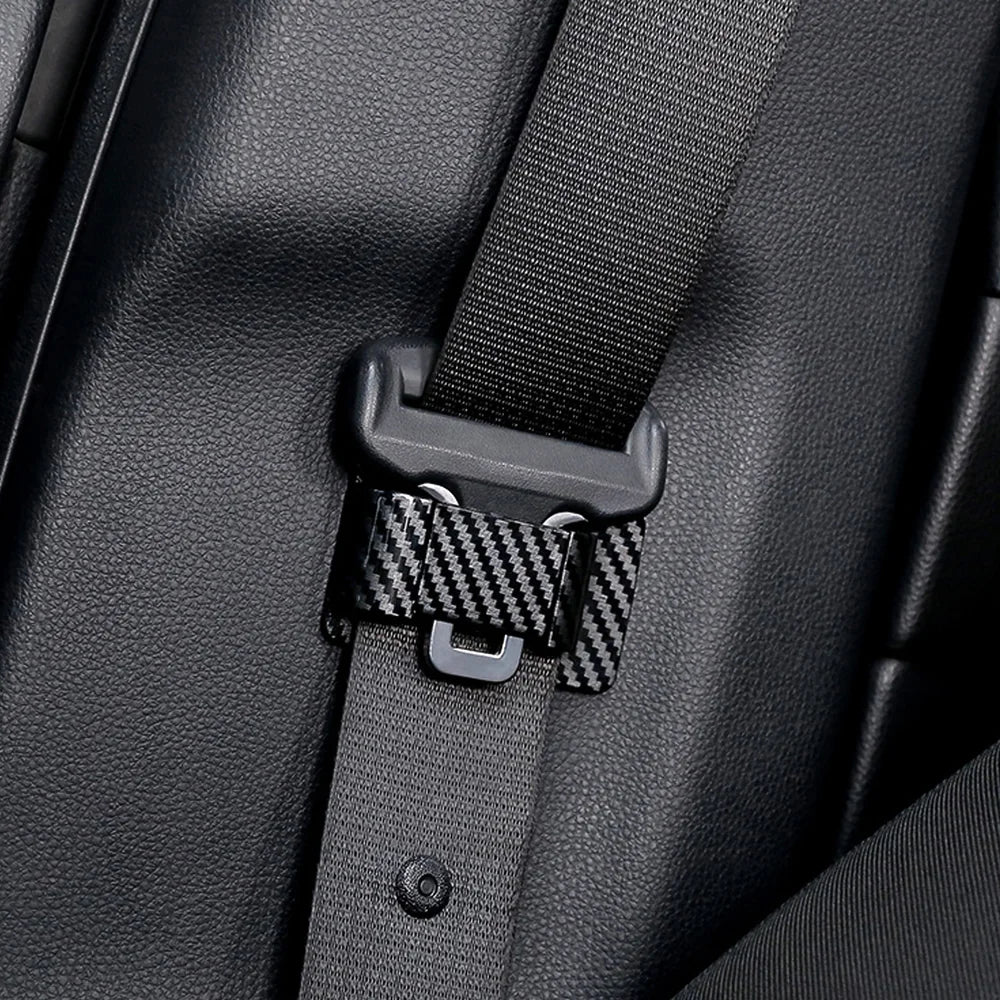 Seat Belt Fixing Clip for All Cars 1PC Carbon Fiber Texture