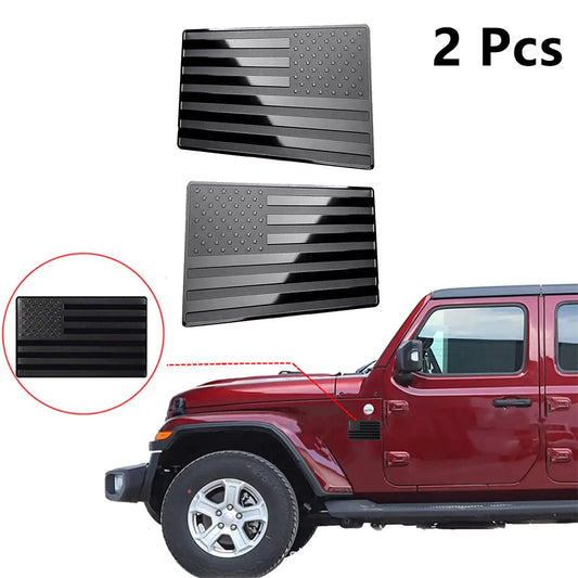 Durable Aluminum American Flag Emblem For Tesla and Ev Cars