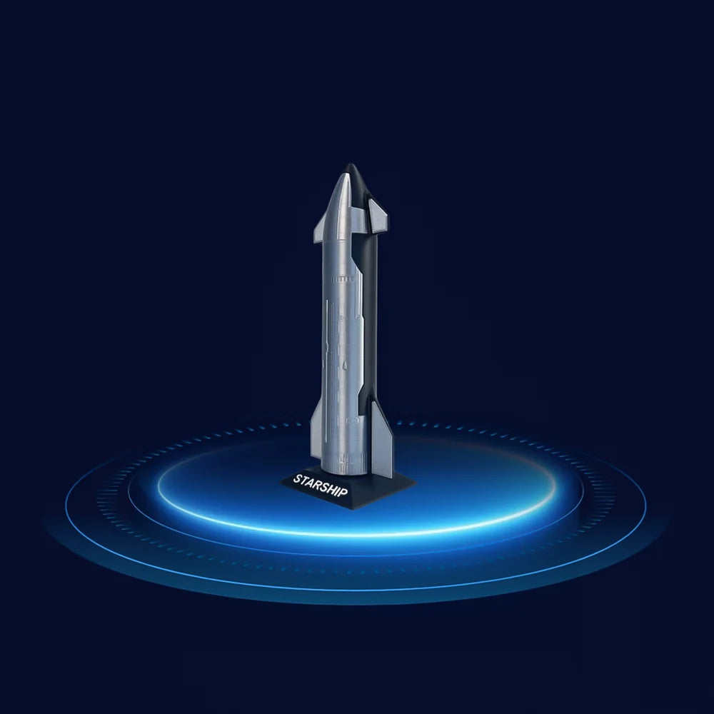 Handcrafted SpaceX Starship B7 Rocket Model Ready-to-Display Collectible