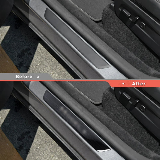 Stainless Steel Door Sill Protection Covers for Tesla Model Y Juniper 2025+