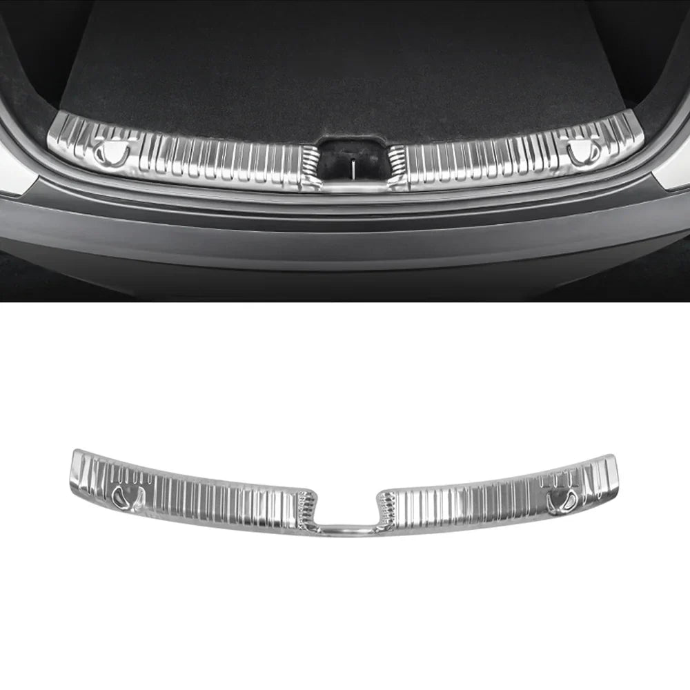 Stainless Steel Rear Trunk Sill Protector for Tesla Model Y Juniper 2025+ Silver