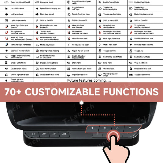 Intelligent Custom Function Physical Control TSXY Buttons with Storage Box for 2026 New Tesla Model Y Standard