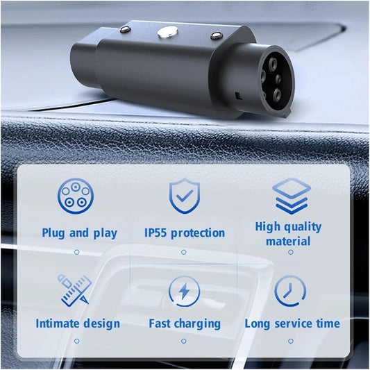 Type 2 to Type 1 EV Charging Adapter