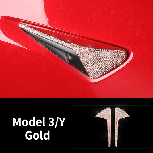 Tesla Model 3/Y Crystal side label decoration