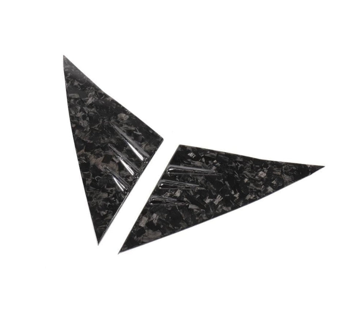 Tesla Model Y/3 Dry Carbon Fiber Exterior Mods A-pillar Glass Trim