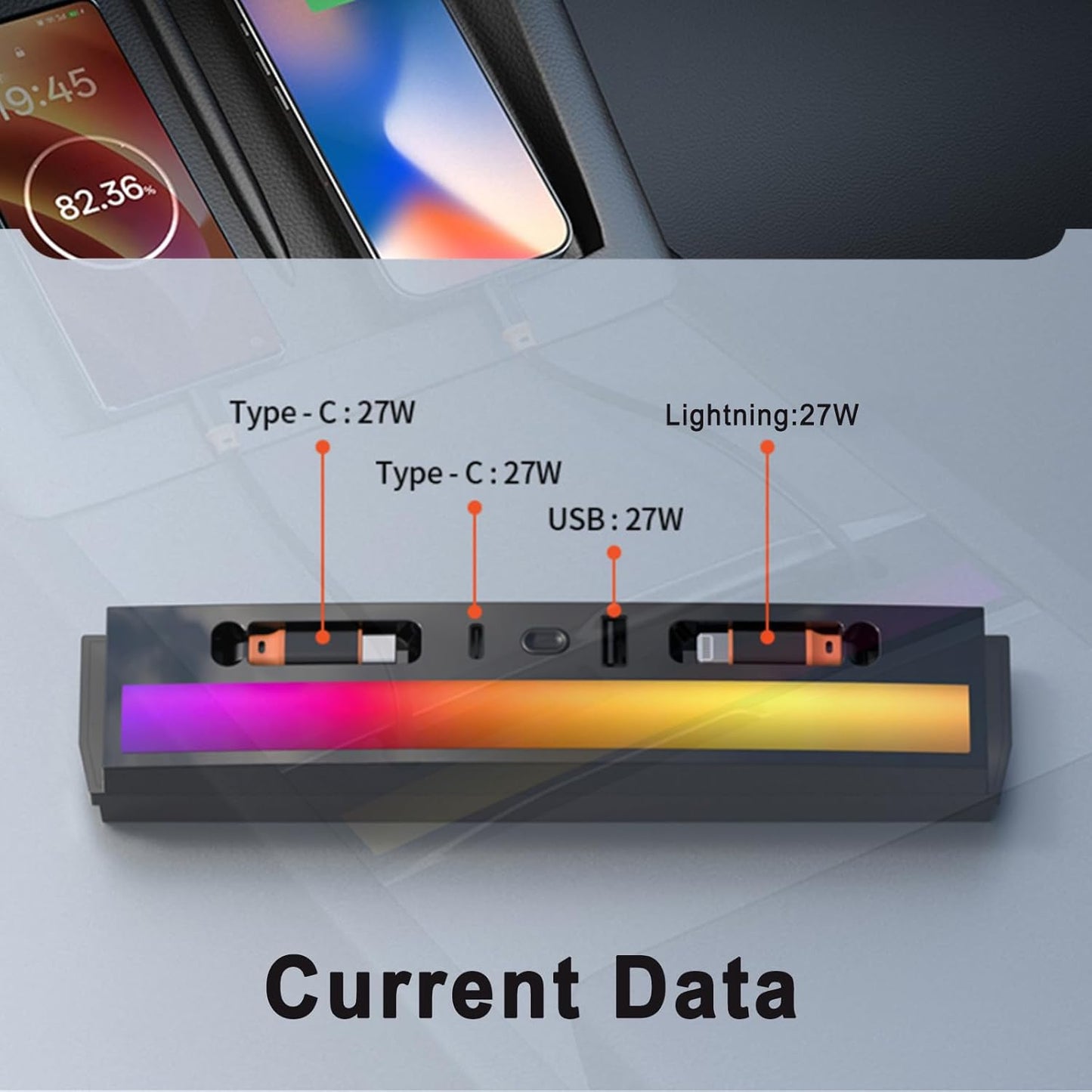 RGB USB Hub with Ambient Lighting for Model Y Juniper /3 Highland