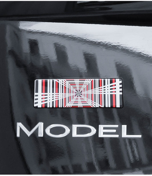 Adhesive Time Tunnel Rear Emblem Badge for Tesla Model Y Juniper 2025+ 2