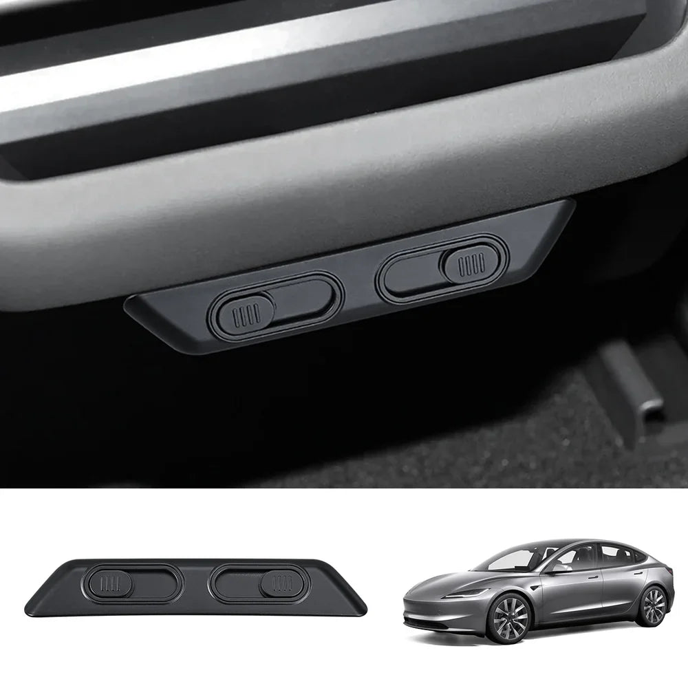 Rear Seat USB Port Protective Cover for Tesla Model Y Juniper 2025+ / Model 3 Highland 2024+ Model 3 Highland 2024+