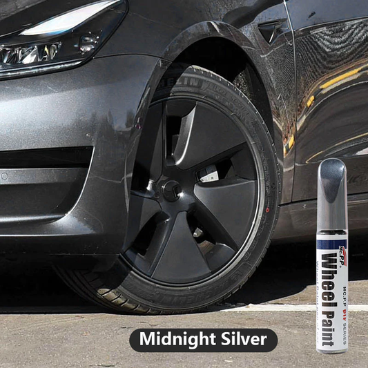 Wheel Rims Touch Up Paint for Tesla Model 3- DIY Curb Rash Repair Accessories Midnight Silver- fits 18'' Aero Wheels
